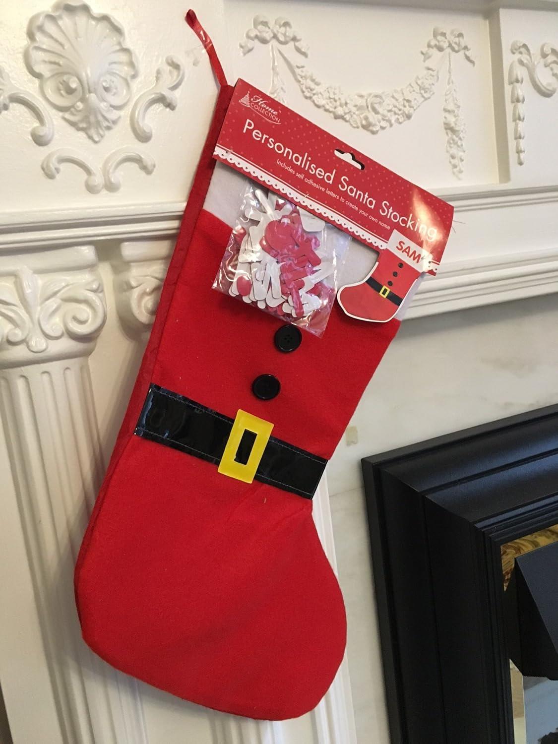 ADD YOUR OWN NAME CHRISTMAS XMAS SANTA STOCKING. XANGZ324