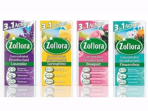 12 PACK ZOFLORA 3 IN 1 DISINFECTANT ASSORTMENT A 56ML. RY00649
