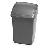 WHITEFURZE SILVER SWING TOP BIN 10LTR. H10S42