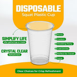 GRAB & GO CLEAR STANDARD PLASTIC CUPS 100/PK (200ML / 7OZ). 10521.07
