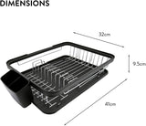 ANIKA KITCHEN DISH DRAINER RACK 41 X 32 X 9.5CM - BLACK. BML69049