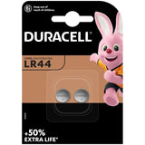 DURACELL AG13 LR44 SR44 L1154 357 A76 BUTTON CELL BATTERY 2/PK. DLLR44B2