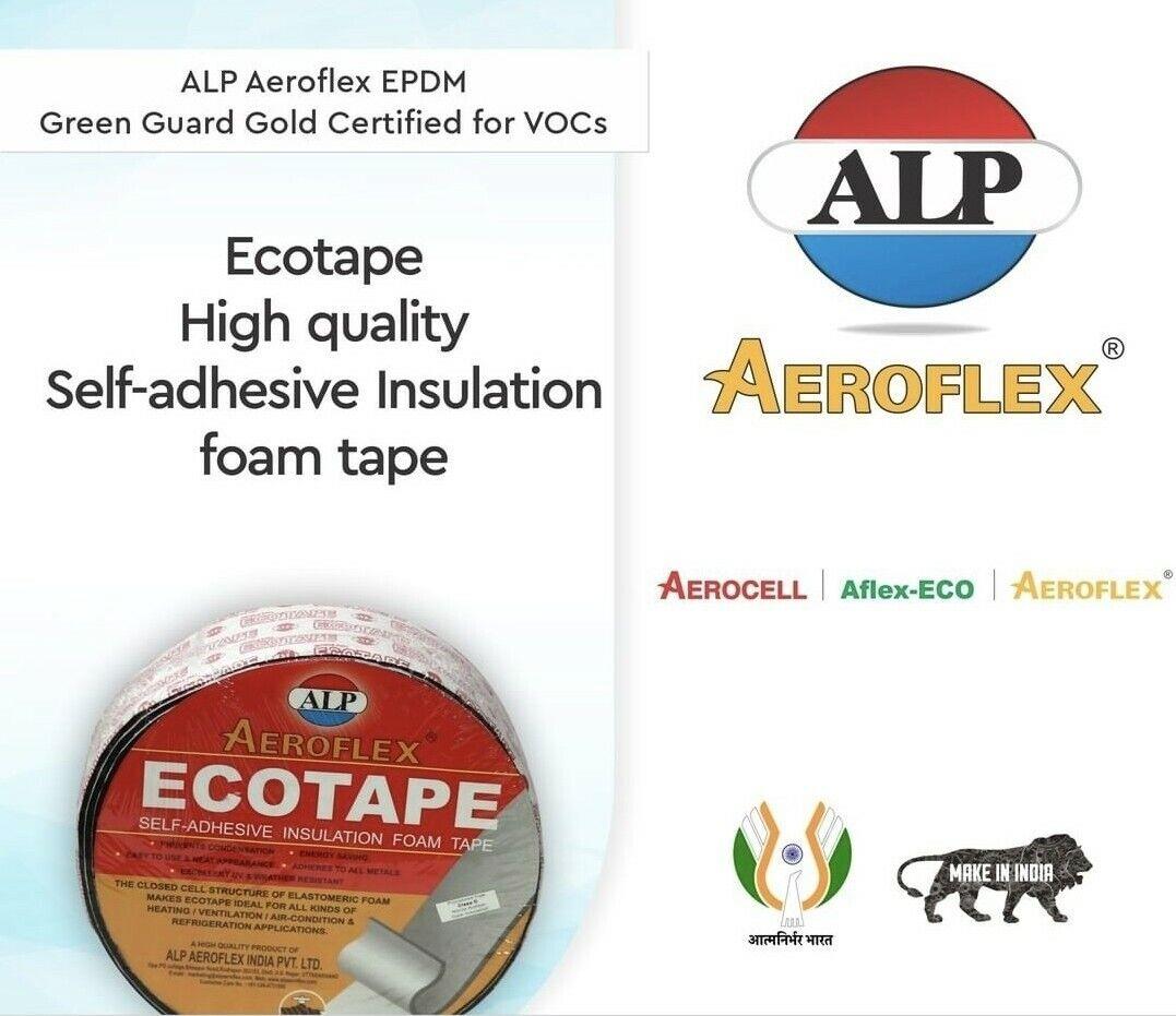 AEROFLEX ECOTAPE SELF ADHESIVE INSULATION FOAM TAPE 50MM X 3MM X 9.1M. 5010300045103