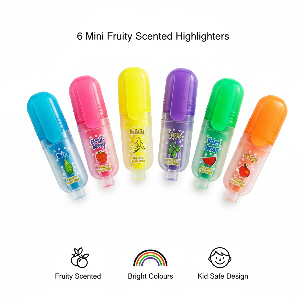 TALLON SCENTED MINI HIGHLIGHTERS - 6PK. T4072