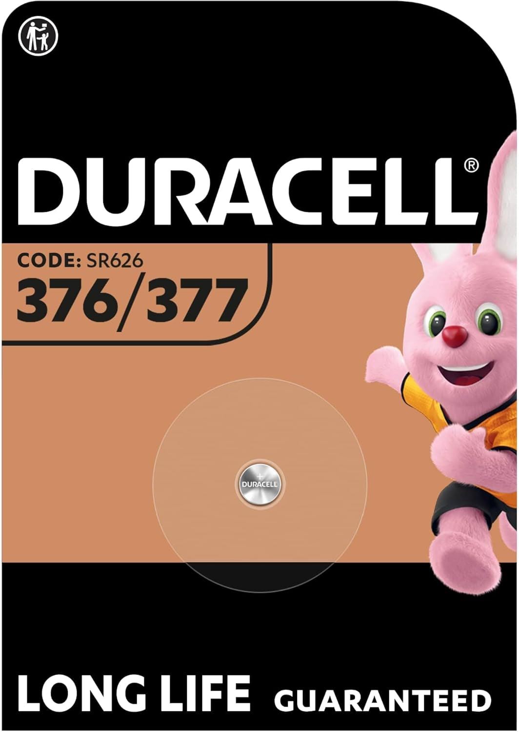 DURACELL 376 / 377 SR626 SR626SW 1.5V SILVER OXIDE BUTTON BATTERY. DL377
