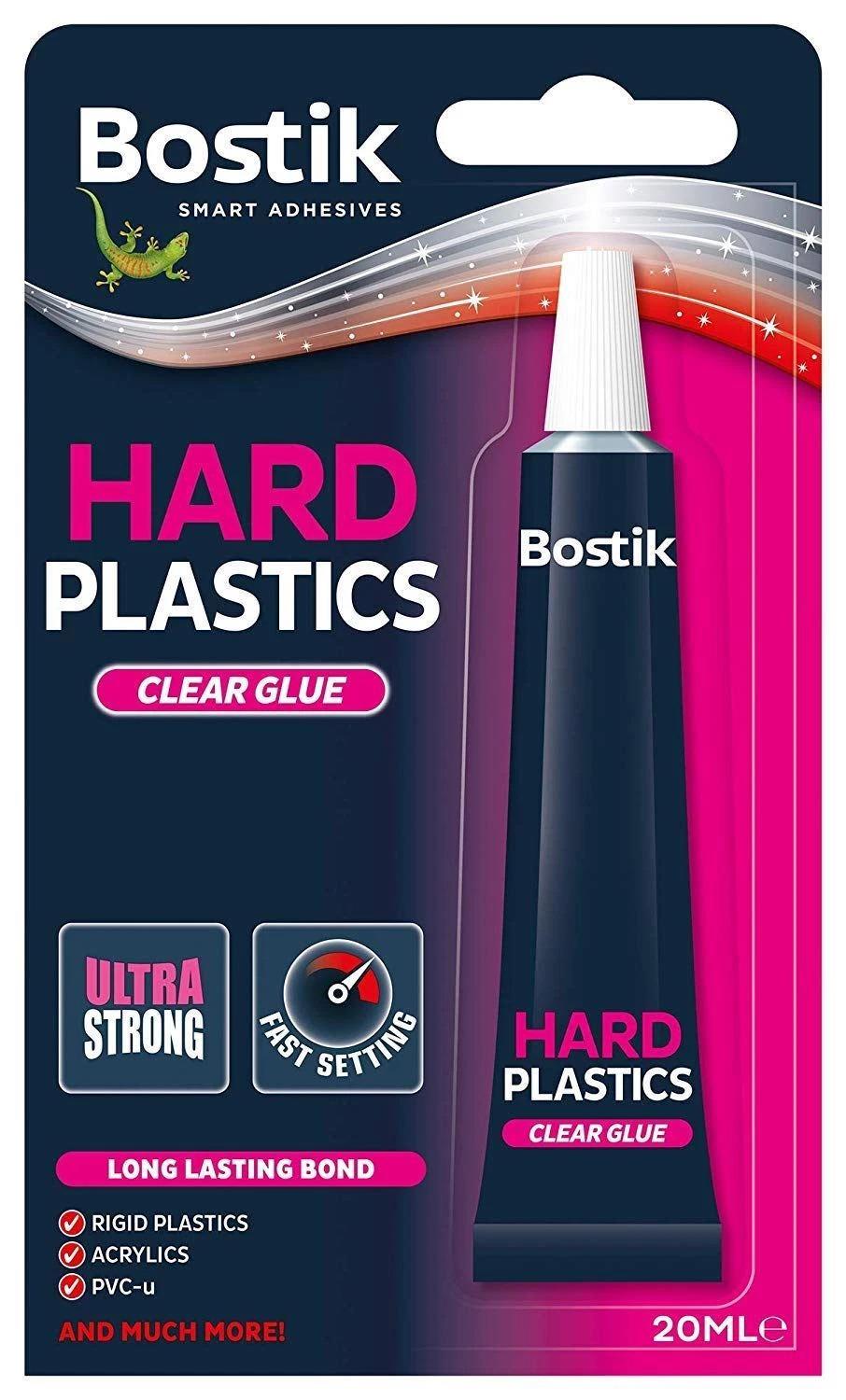 BOSTIK HARD PLASTIC CLEAR ADHESIVE GLUE 20ML. 30803651