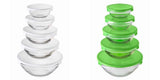 SOZALI GLASSWARE SUPERBLY SIMPLE GLASS STORAGE 5 CONTAINERS. Z65929