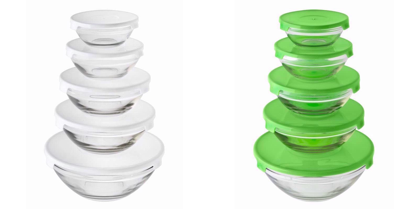 SOZALI GLASSWARE SUPERBLY SIMPLE GLASS STORAGE 5 CONTAINERS. Z65929