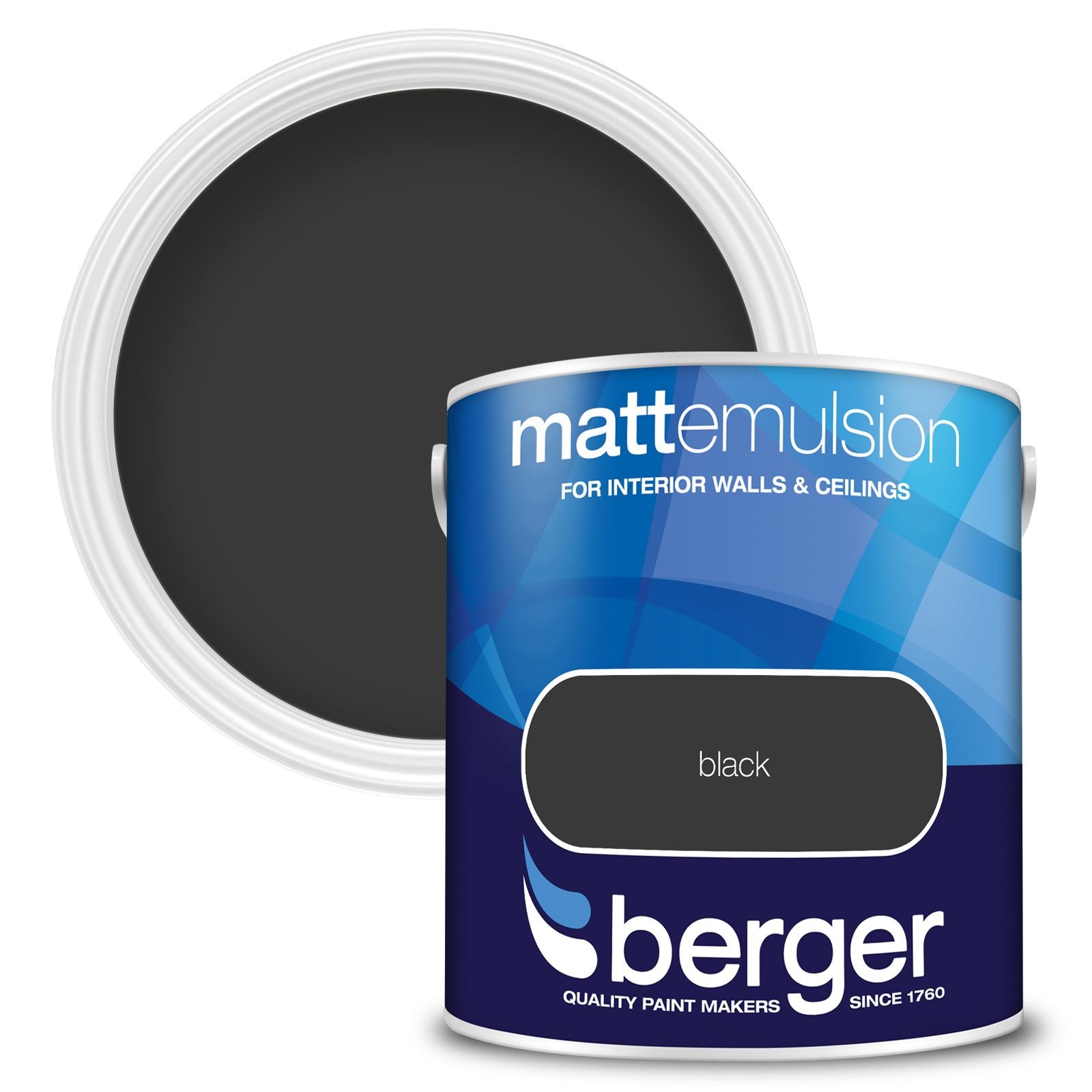 BERGER MATT EMULSION BLACK 2.5L. 5020257