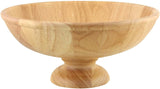 APOLLO RUBBERWOOD FOOTED FRUIT BOWL NATURAL WOOD 30 X 30 X 13.5 APPX. AP7462
