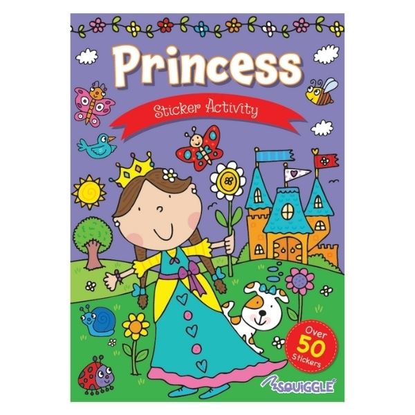 A4 UNICORN OR PRINCESS DESIGN MY FUN STICKER ACTIVITY BOOK ONE PCS. P2190