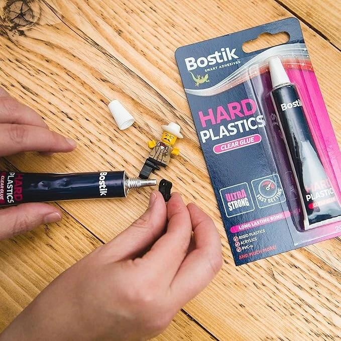 BOSTIK HARD PLASTIC CLEAR ADHESIVE GLUE 20ML. 30803651
