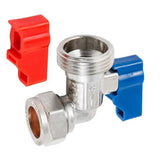SECURPLUMB SU9762 WASHING MACHINE TAP ANGLED CHROME PLATED 15MMX3/4. SU9762