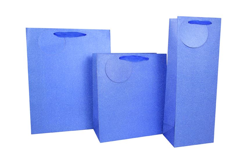 BLUE GLIMMER LARGE GIFT BAG. EW19149-2