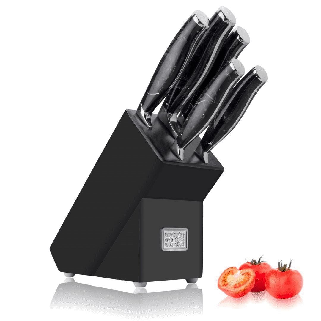 'TAYLOR'S EYE WITNESS BLACK MARBLE KINFE BLOCK SET 5 KNIFE'||'. '||'RSMBB09'