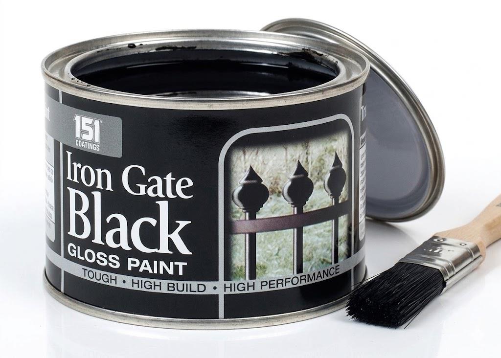 151 PAINT VARNISH COATING TIN IRON GATE BLACK GLOSS PAINT 180ML. DY014A