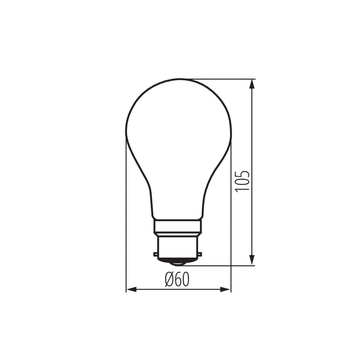 KANLUX XLED A60 B22 7W 810LM LED BULB - COOL WHITE. 33101