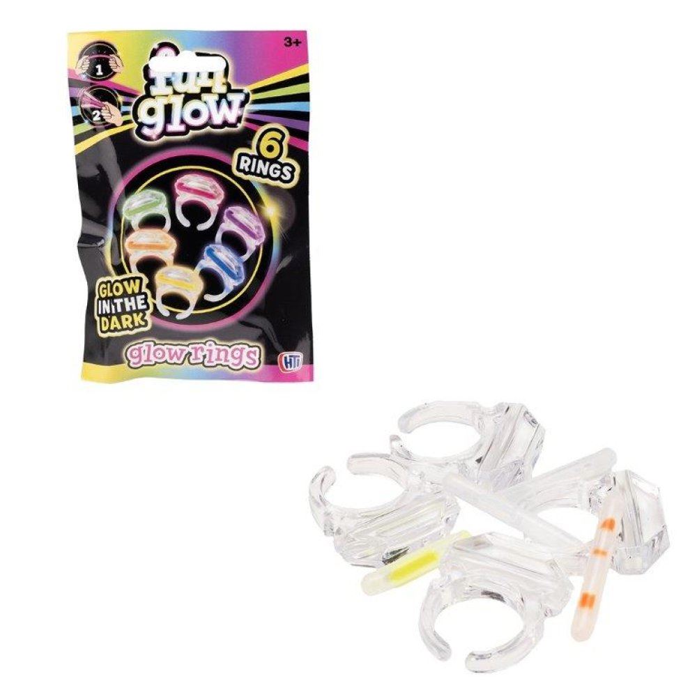 FUN GLOW IN THE DARK RINGS 6/PK. 1376850