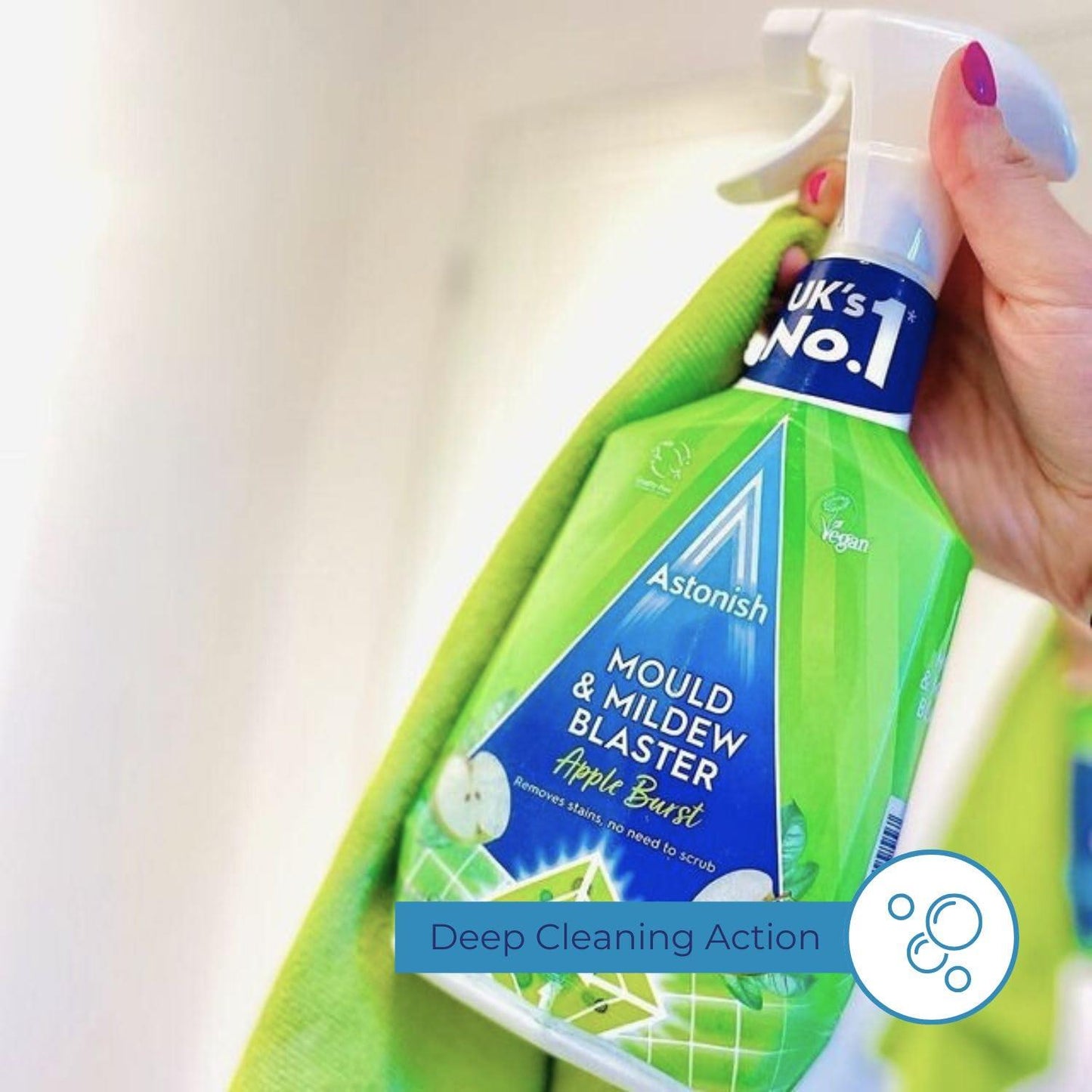 ASTONISH SPECIALIST EXTRA STRENGTH MOULD & MILDEW 750 ML STAIN APPLE BLASTER SPRAY. HOAST087