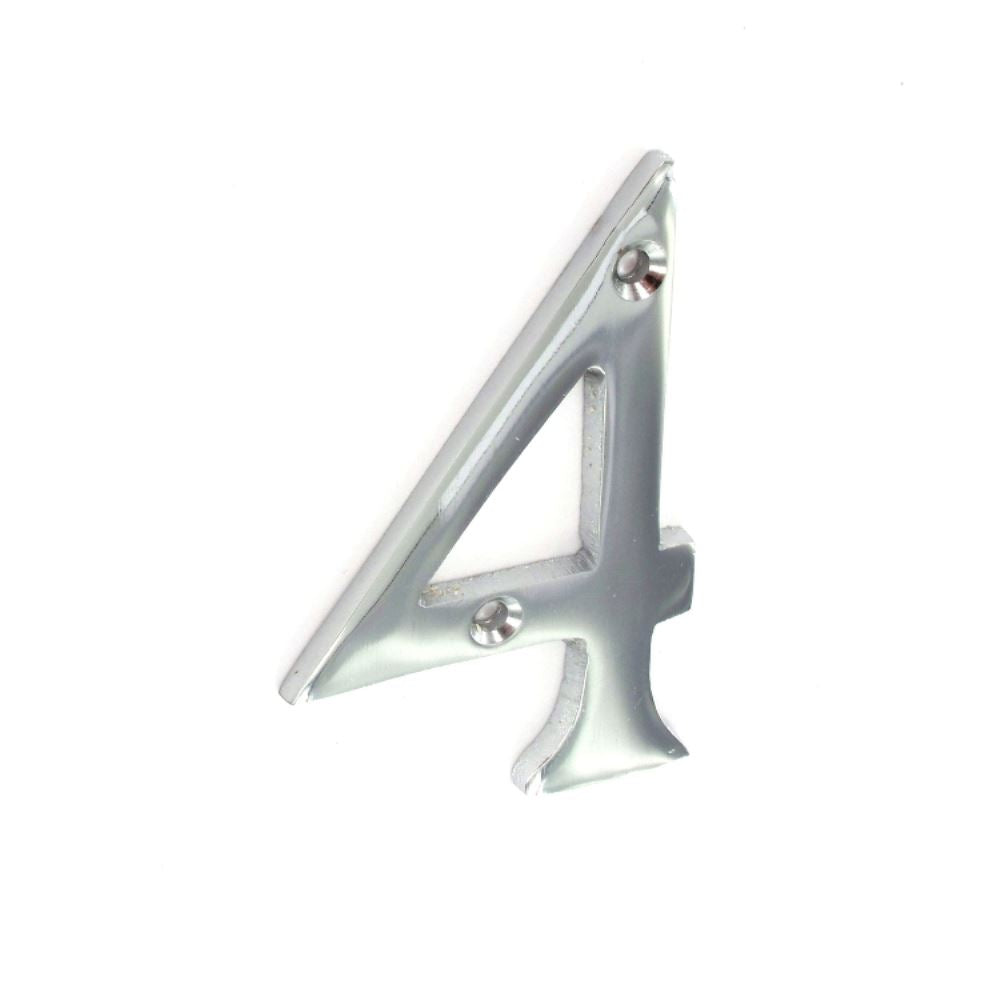 SECURIT S2964 CHROME NUMERAL NO.4 75MM. MP-S2964
