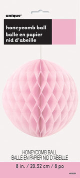 UNIQUE PARTY TISSUE PAPER HONEYCOMB / POM POM 8 INCH / 20CM - BABY PINK. UNI63220