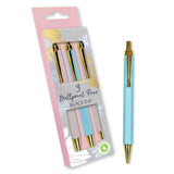 EDGE ELEGANT SPRING RETRACT BALL PENS 3/PK. FLPI