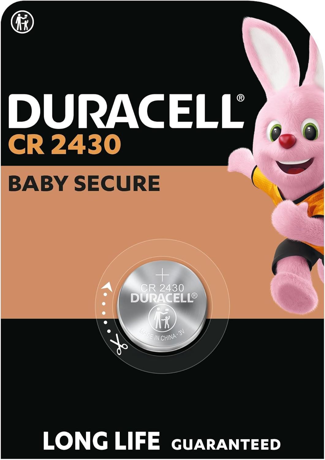 DURACELL CR2430 DL2430 ECR2430 3V LITHIUM COIN CELL BATTERY. S9509