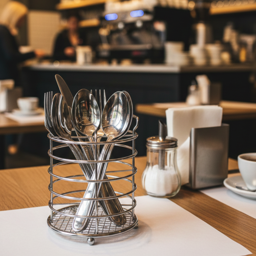 APOLLO CHROME CUTLERY HOLDER. 3766