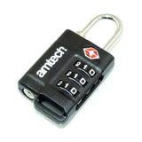 AMTECH TSA APPROVED COMBINATION TRAVEL PADLOCK. AMT1130