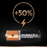 DURACELL PLUS BATTERY AA BATTERIES MN1500PLUS - 4 PACK. MN1500PLUS